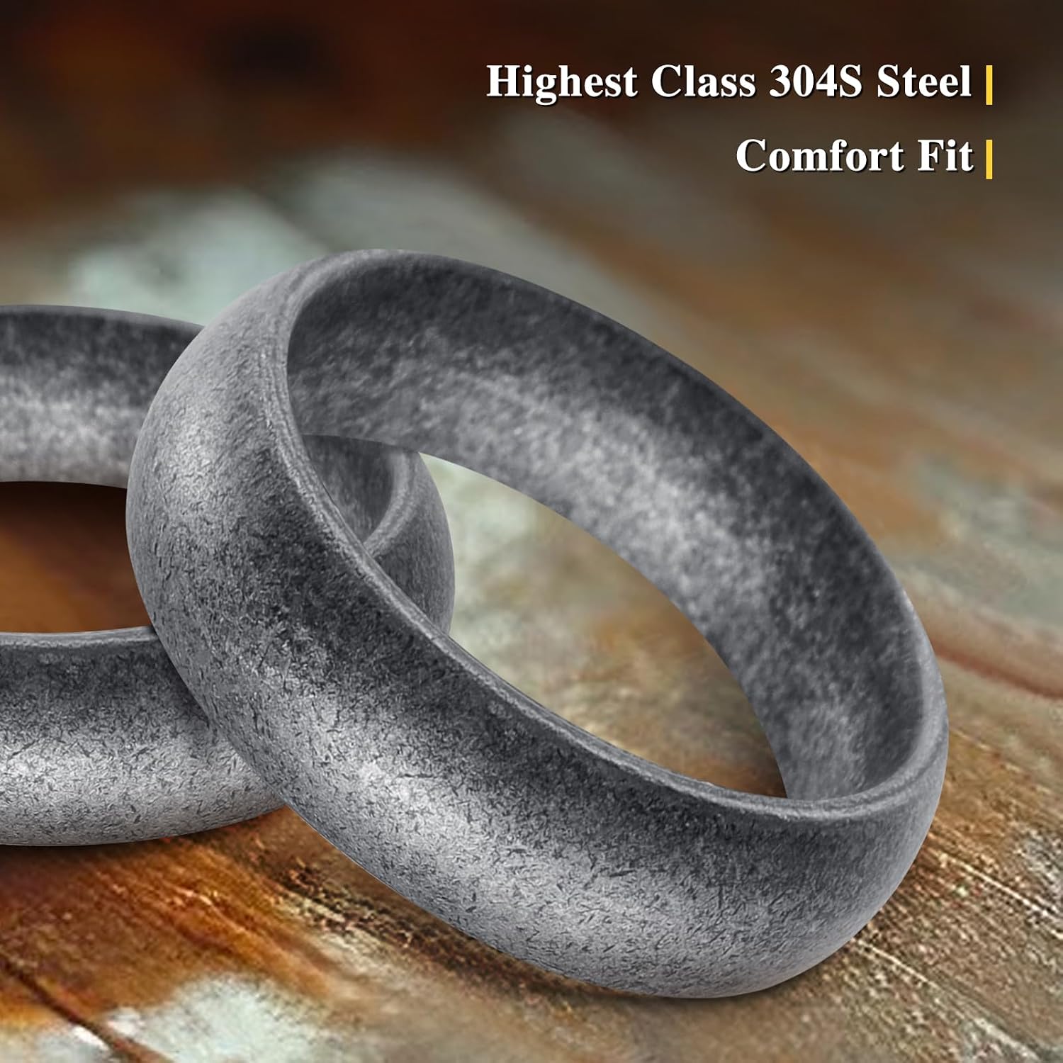 Stainless Steel Ring for Men Women Wedding Rings, Vintage Amulet Norse Band Ring for Men