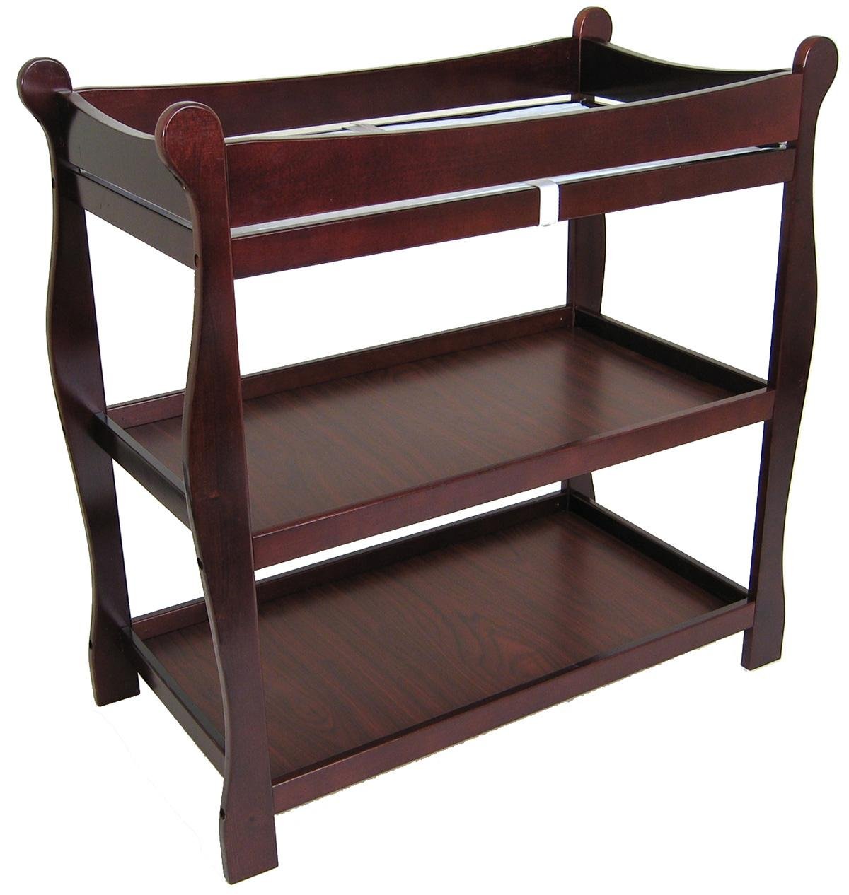 Badger Basket Sleigh Style Baby Changing Table with Pad