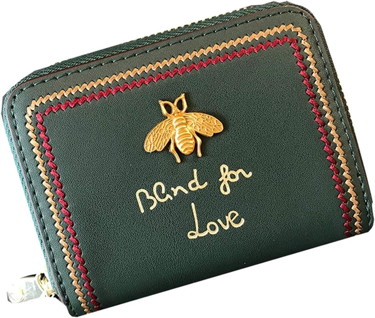 Leather Credit Card Holder Wallet - Large Capacity Multi-card Anti-demagnetization Business Case Portable(B,Small)