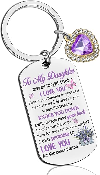 Mothers Day Gifts For Daughter From Mom To My Daughter Keyring Birthday Gift For Daughters Adult Adult Birthday Christmas Valentine Gifts For Daughters