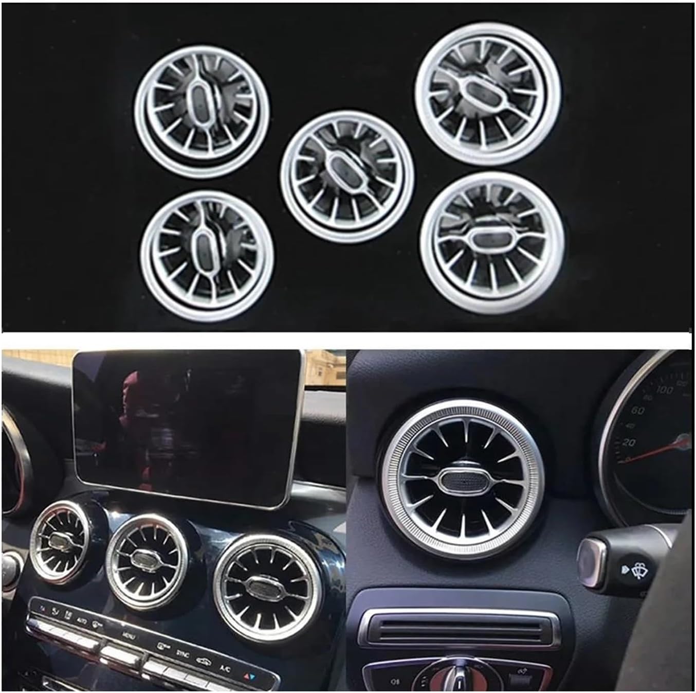 Car Vents for Benz GLC Class X253 2016-2019 Car Front Console Air Conditioner Outlet Grille Panel Car Accessories