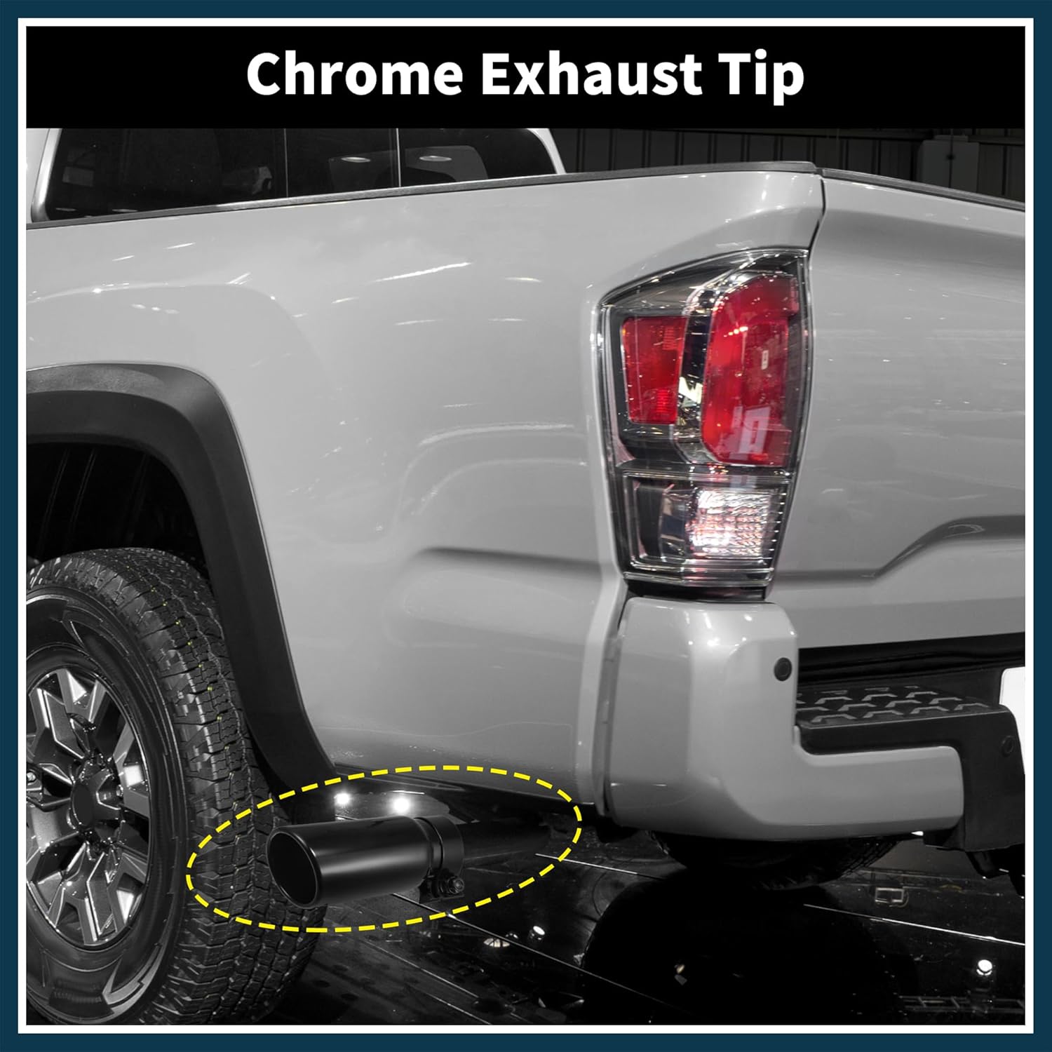 Exhaust Tip for Toyota Tacoma 2005-2022 Stainless Steel Reusable | Car Exhaust Muffler Tip 1 Set
