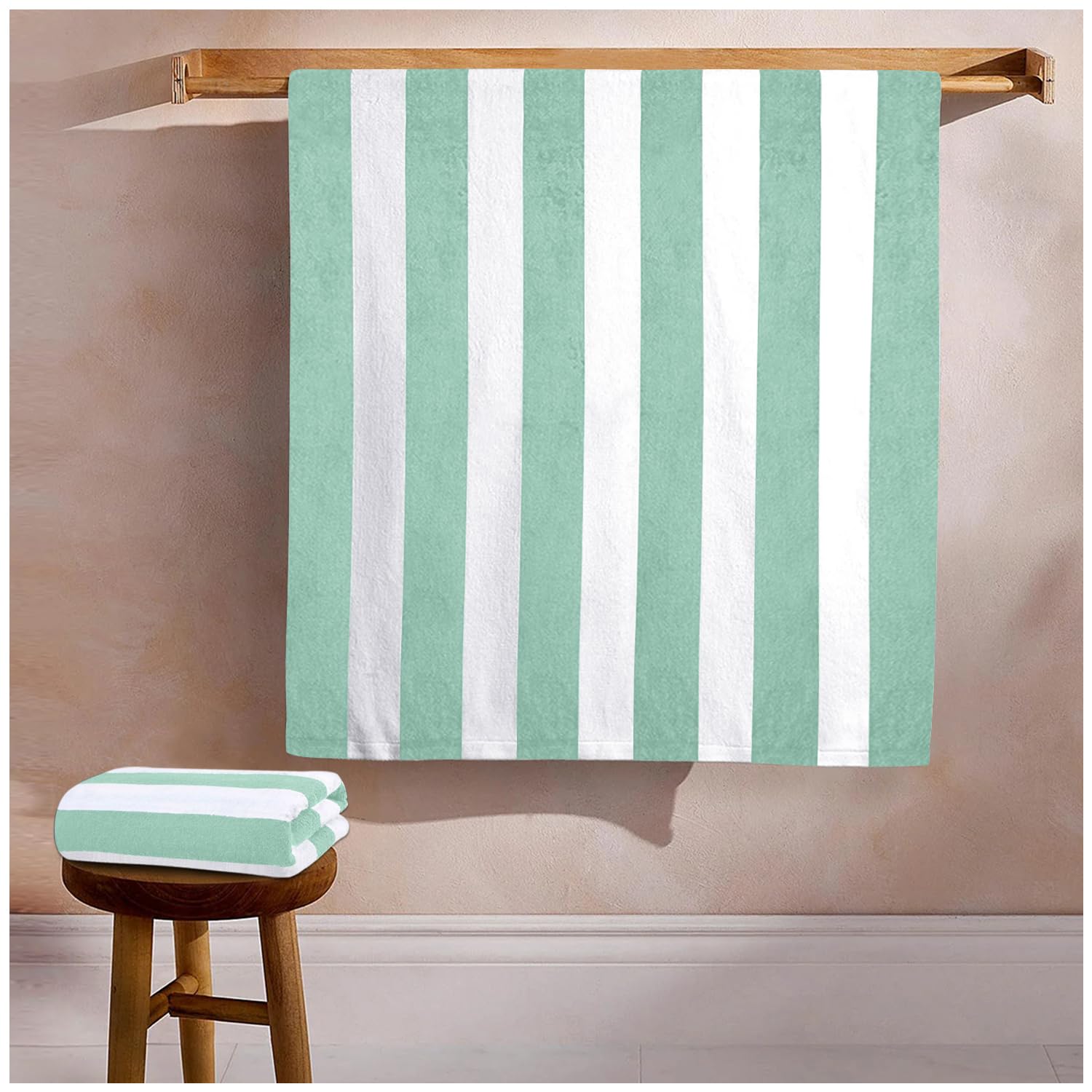 GC GAVENO CAVAILIA Microfiber Beach Towel Large - Super Absorbent Sand Free Beach Towels - Extra Large Beach Towel for Adults (100x200 cm) - Soft, Compact, Lightweight (1 Piece) - Sage Green