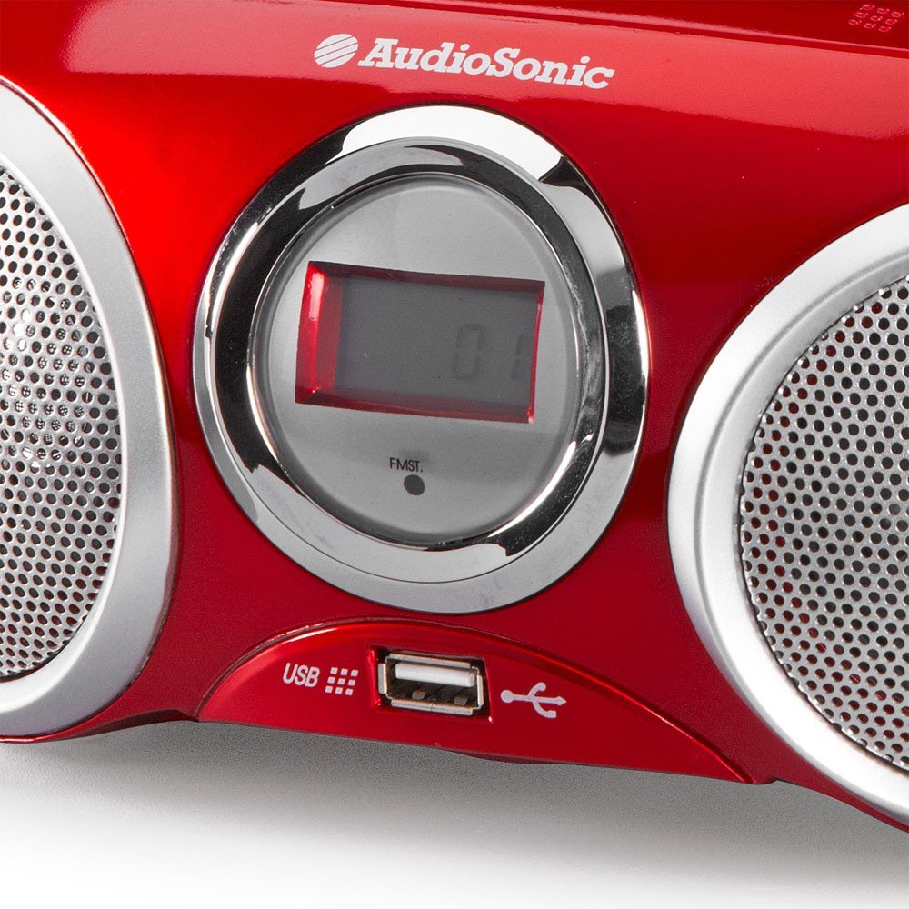 AudioSonic CD-570 CD Stereoradio (MP3, USB 2.0) rot
