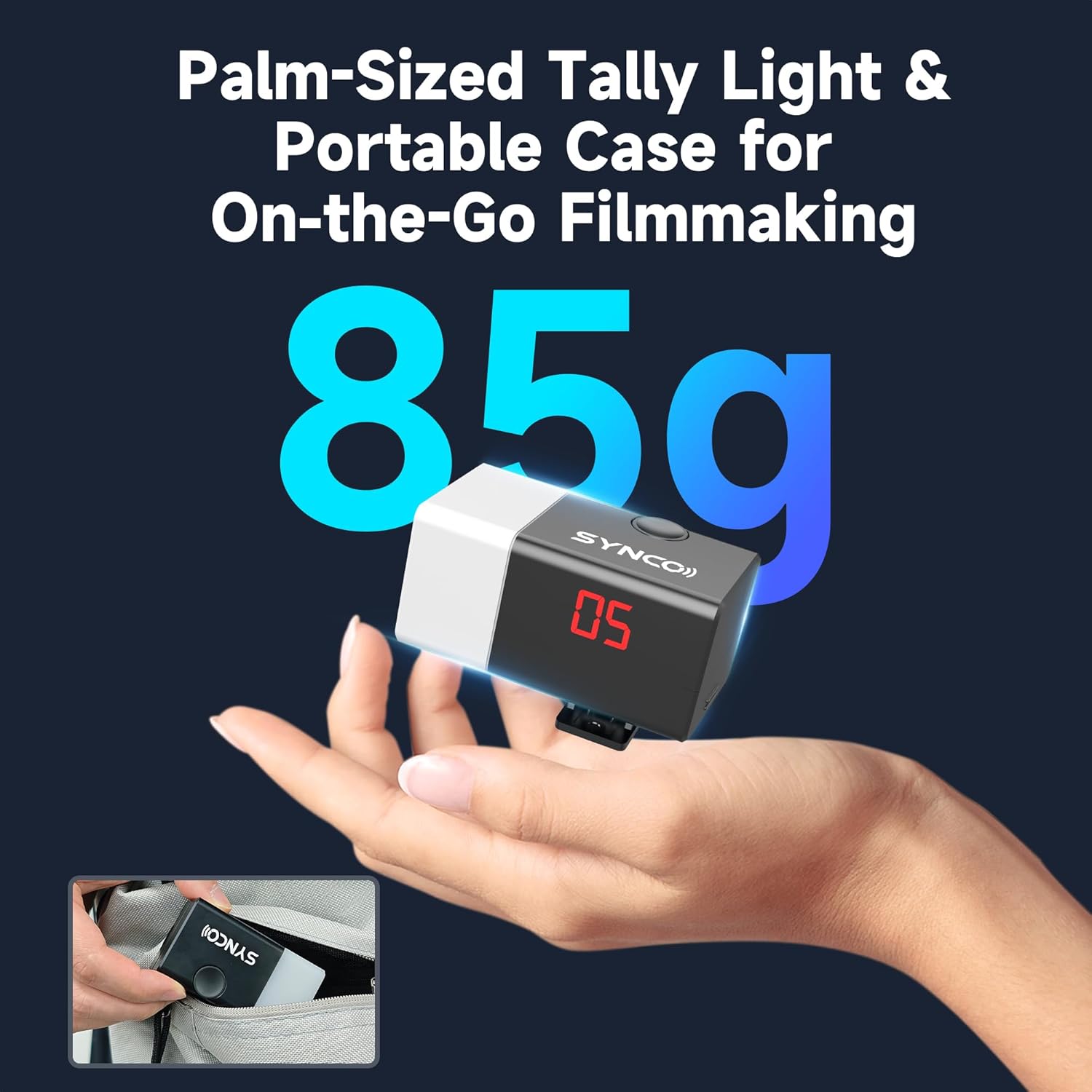 SYNCO 4 Tally Lights System, Lightweight 1000m Wireless Range 2.4G LoRa for Studios and Live vMix Compatible Support 32 Dual-Color Indicator, CE3-Wireless-Tally-Light-System