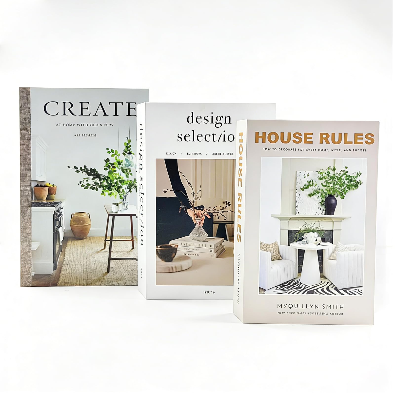 3 Piezas Libros Decorativos con Cierre Magnético, Libro Caja Decoracion Apilable, Caja Libro Decoración para Estantería y Mesa Café, Livre Deco Livres Décoratifs para Hogar Oficina(A)