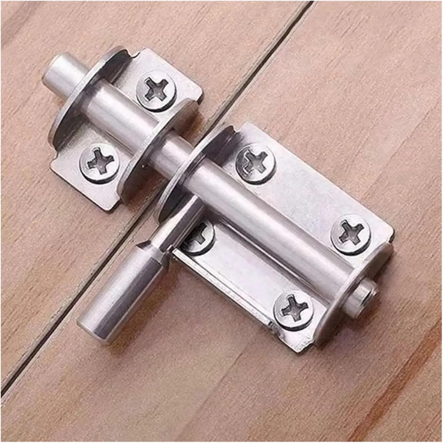 Sliding Stainless Steel Door Latch Anti-Theft Latch Hasp Door Locks Simple Safety Toilet Door Lock Home Hardware