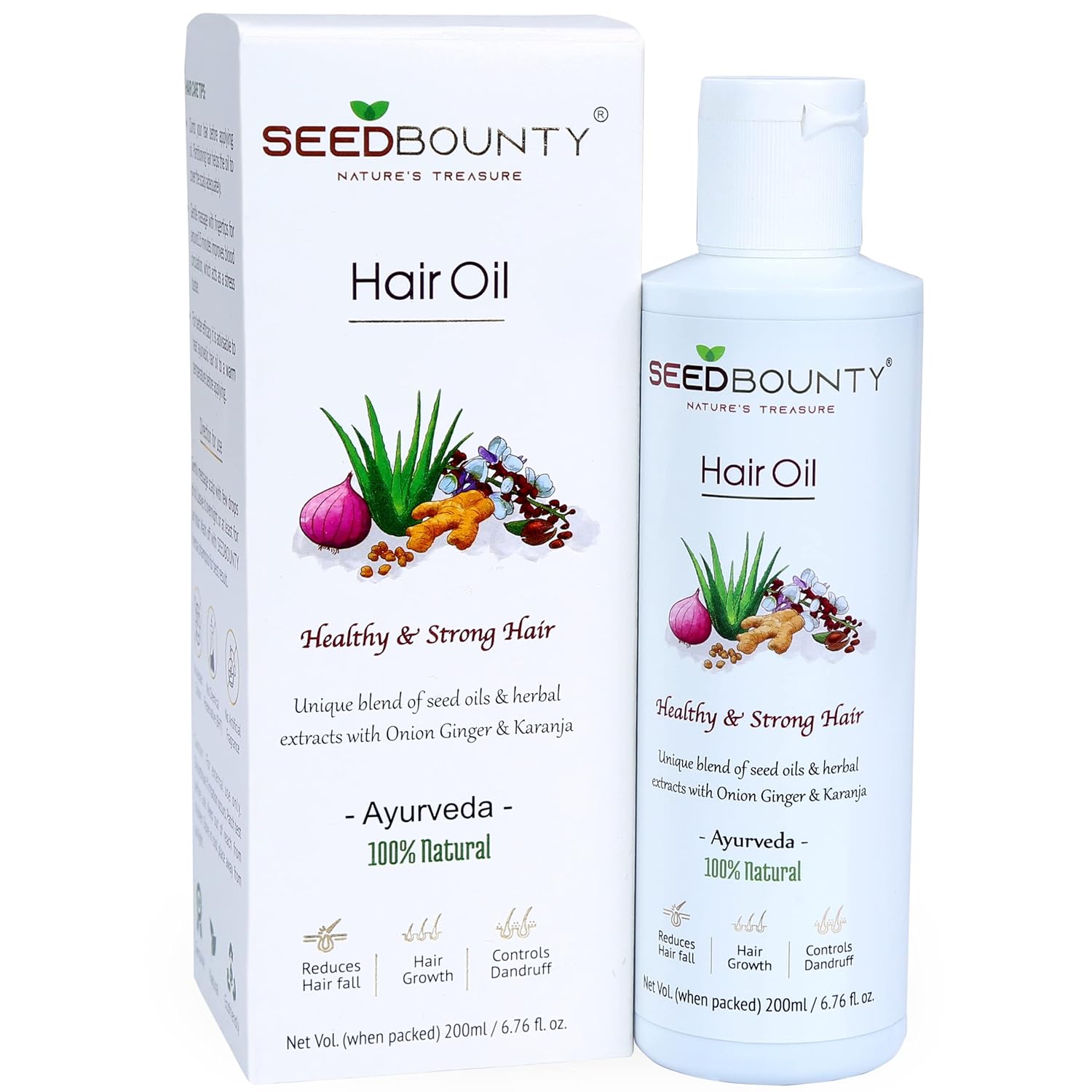 Buy SEEDBOUNTY Onion Ginger & Karanja Hair Oil Anti Hair Fall Anti Dandruff Healthy Scalp