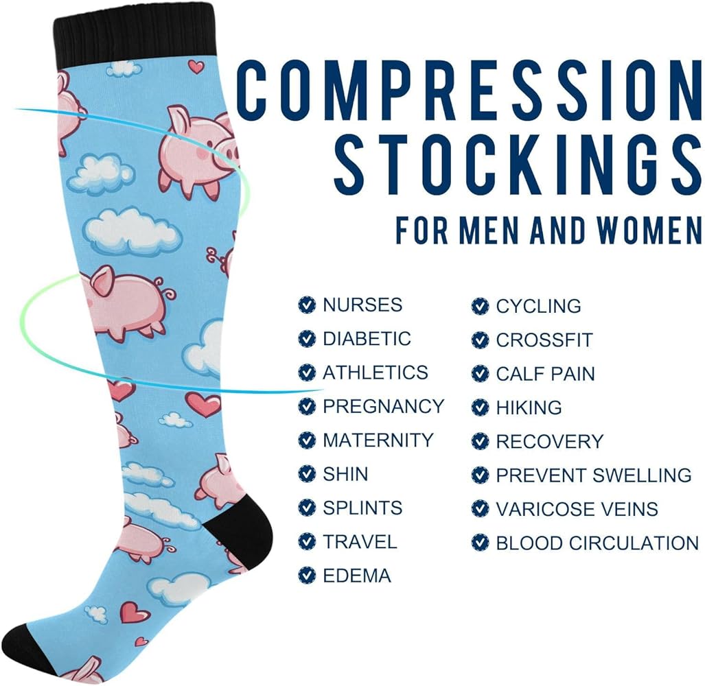 WackySox Pigs Do Fly Knee Length Sports Socks - ShopStyle - View #5
