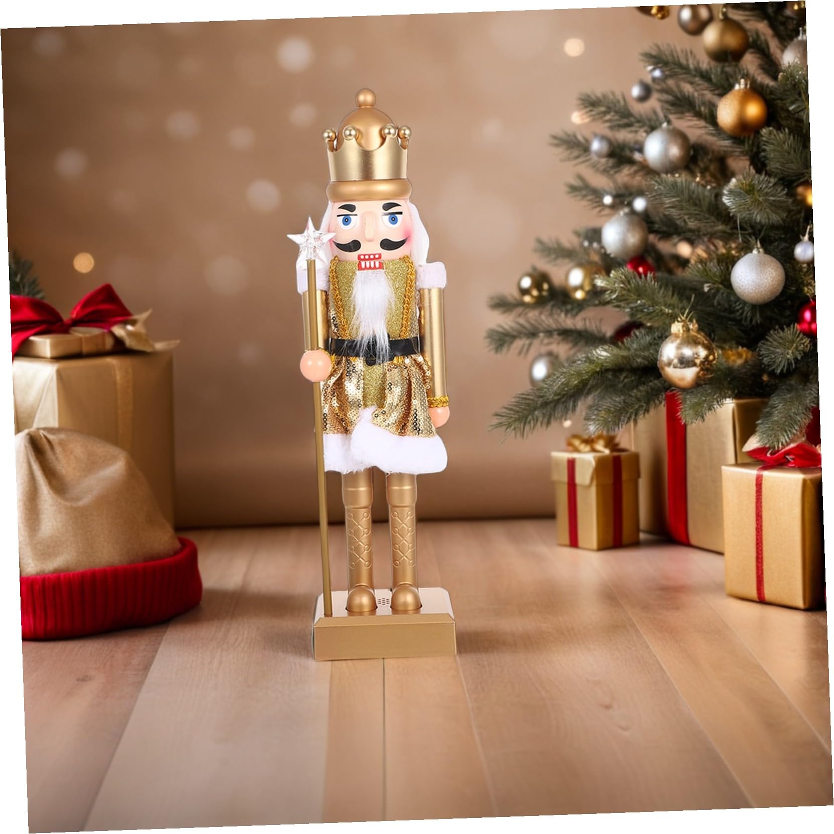 Ipetboom Statuetta di Schiaccianoci di Natale Soldato Decorazione Natalizia Ornamento Forma di Schiaccianoci Centrotavola da Tavolo per Feste di Natale e Festival
