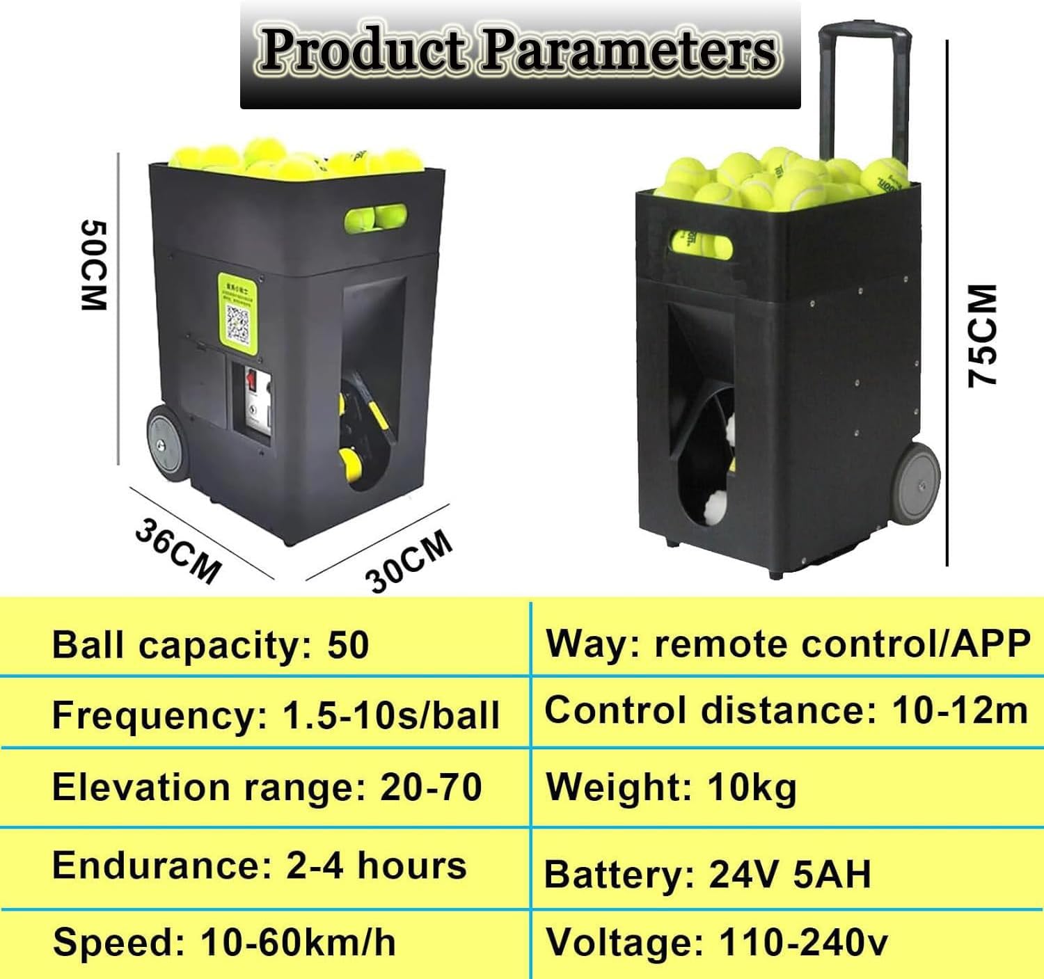 Remote Control Tennis Ball Serving Machine,Automatic Tennis Ball Thrower,Portable Tennis Training Equipment,Tennis Ball Machine,Tennis Pitching Machine