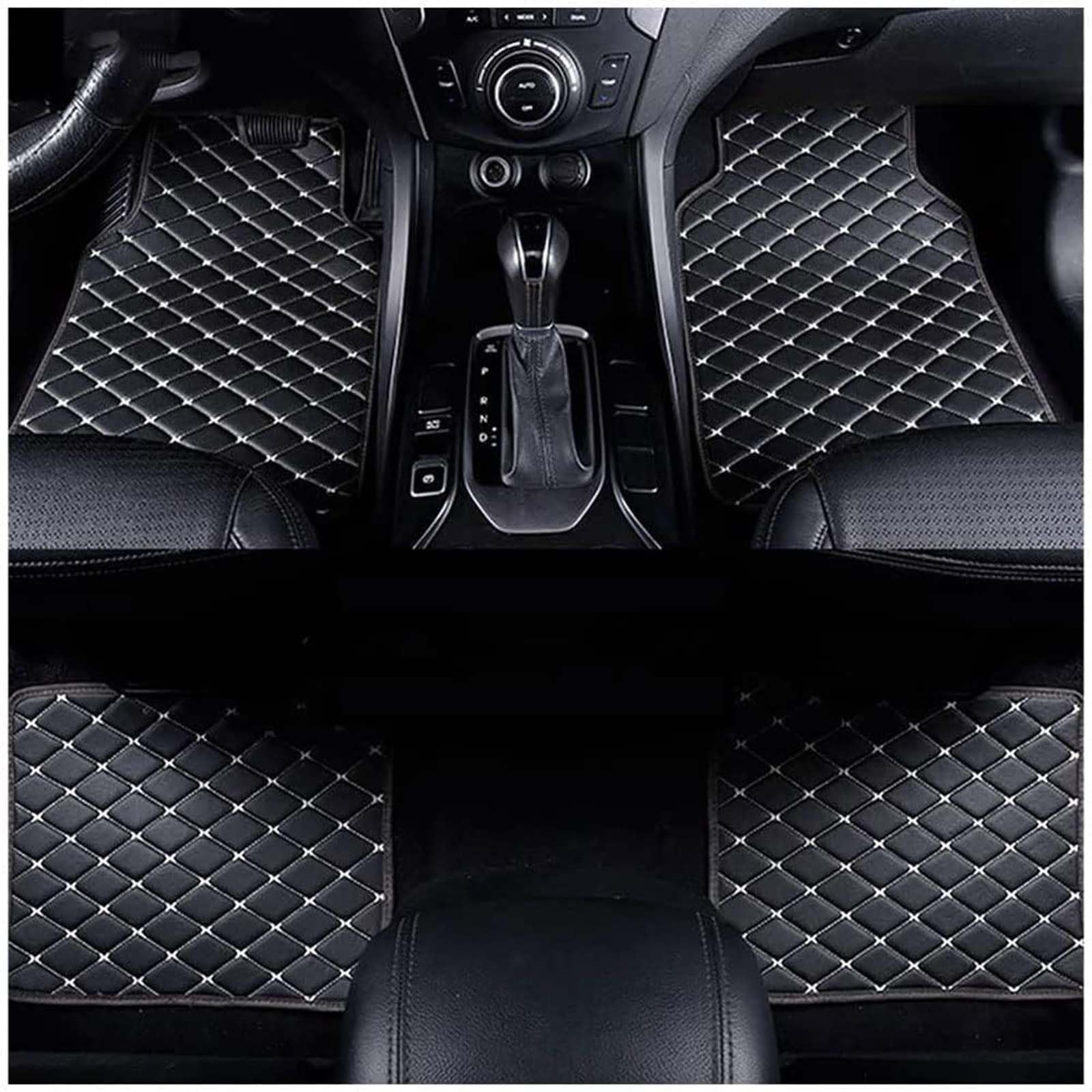 Buvbrjdr A 4Pcs Car Floor Mats, For Bmw 7 Series F02 2008-2015 Ll Weather Front Rear Row Uto Carpet Nti-Slip Waterproof Floor Mat Easy Installation Nd Cleaning,