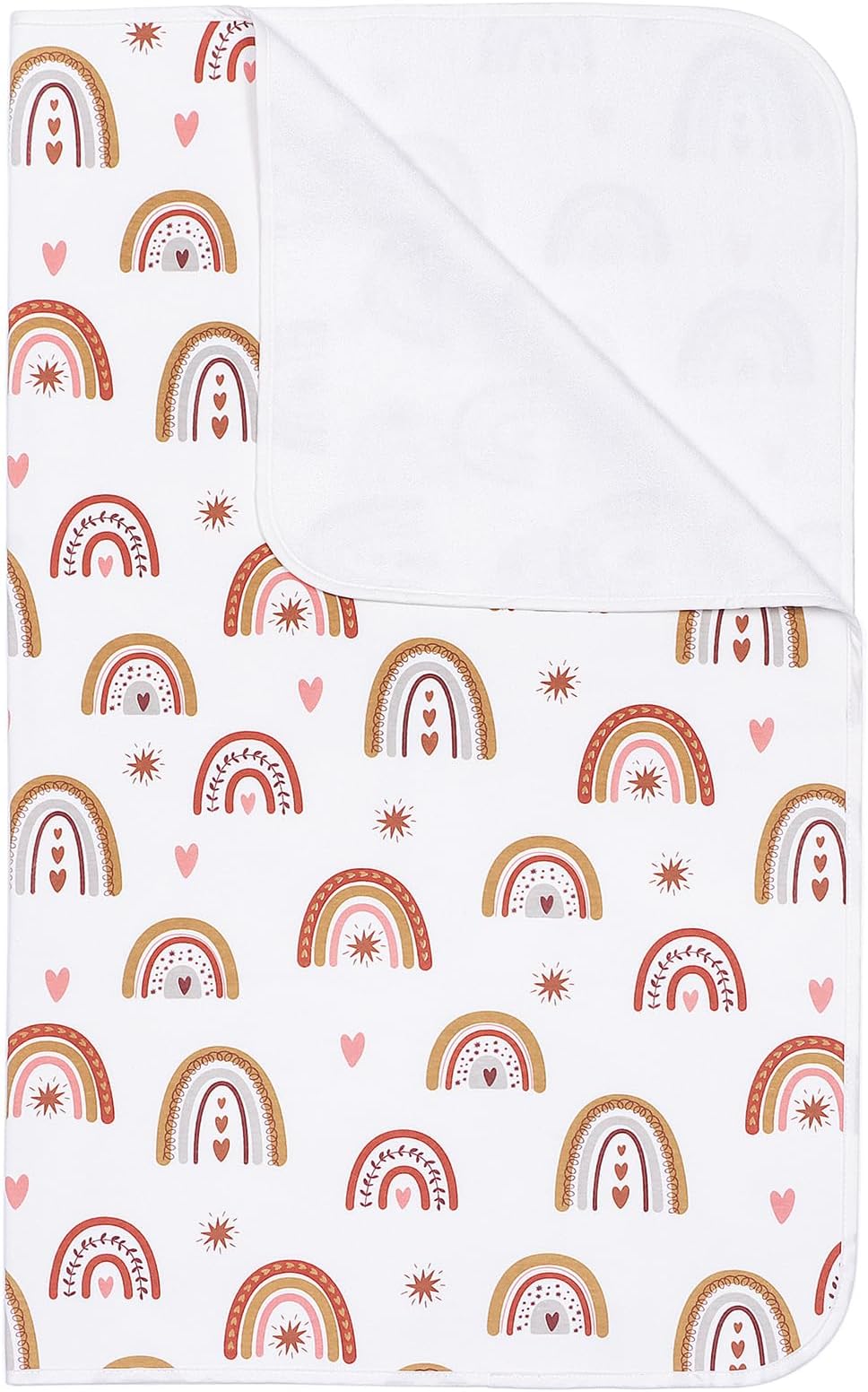 ROCCED Baby Bed Pad Waterproof Washable Reusable 31"x40" Large Toddler Mattress Protector Incontinence Pads Sheet Cover Underpads for Kids Adults and Pets Potty Training Mat-Rainbow