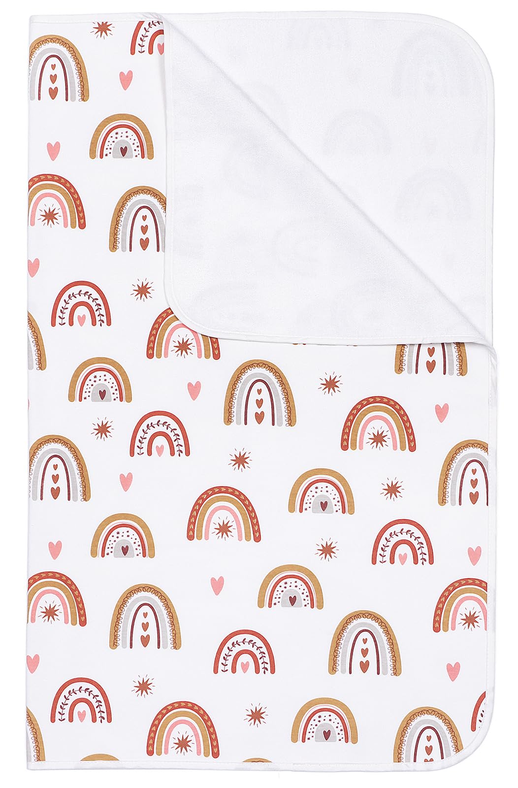 Baby Bed Pad Waterproof Washable Reusable 31"x40" Large Toddler Mattress Protector Incontinence Pads Sheet Cover Underpads for Kids Adults and Pets Potty Training Mat-Rainbow