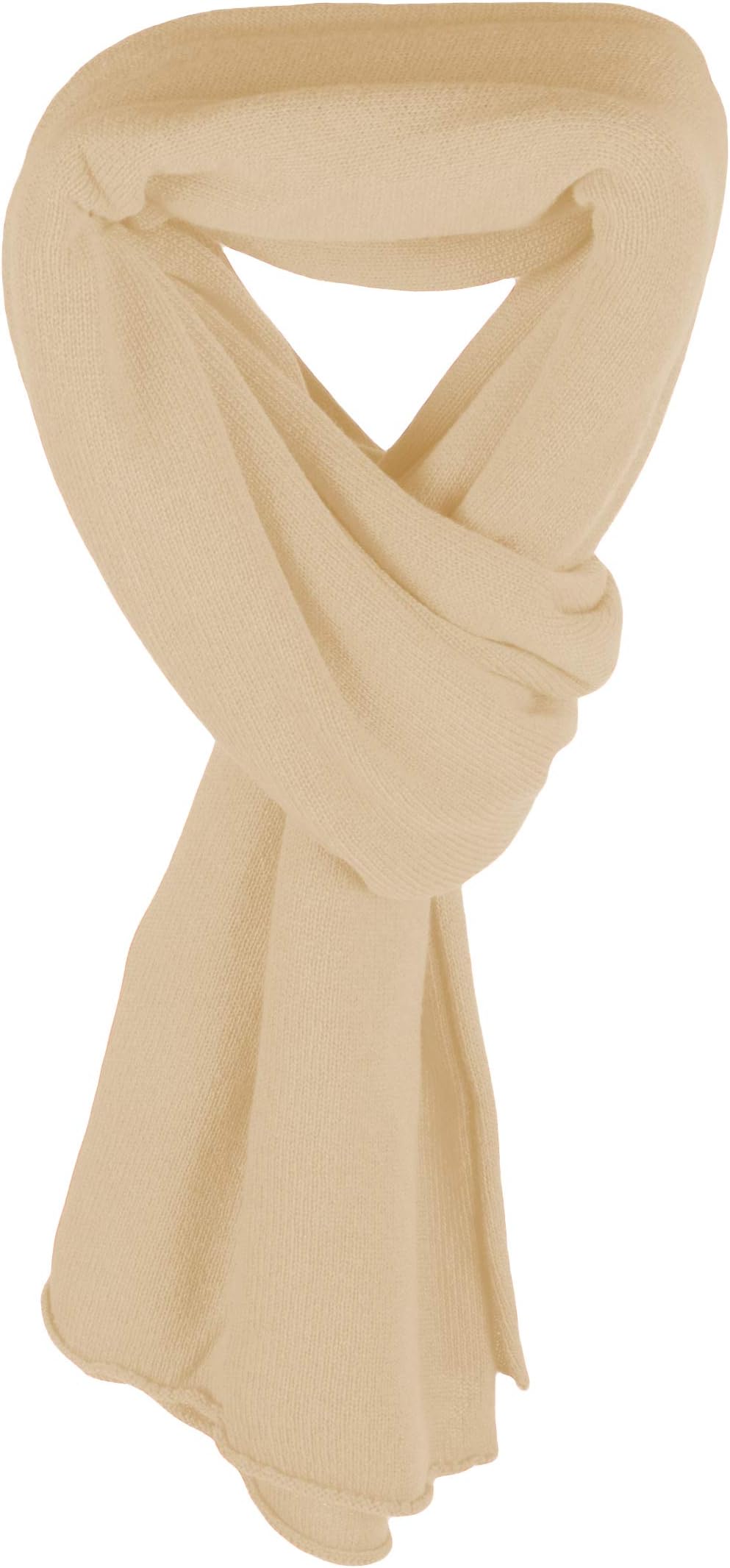 Love CashmereWomen's Fine 100% Cashmere Wrap Scarf - Blonde Camel - made in Scotland