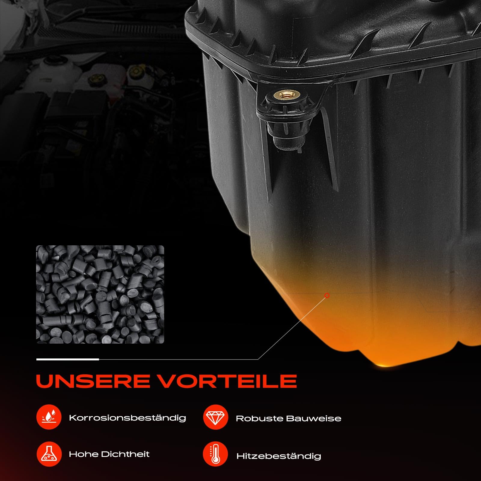 Frankberg Ausgleichsbehälter Kühlmittel Motorraum 17132284600 | Kompatibel mit 2 Coupe F22 F87,3er F30 F80,4 Cabriolet F33 F83,4 Coupe F32 F82