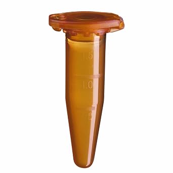 Eppendorf 022363514 Polypropylene Flex-Tubes Microcentrifuge Tube, 1.5ml Capacity, Amber Case of 500