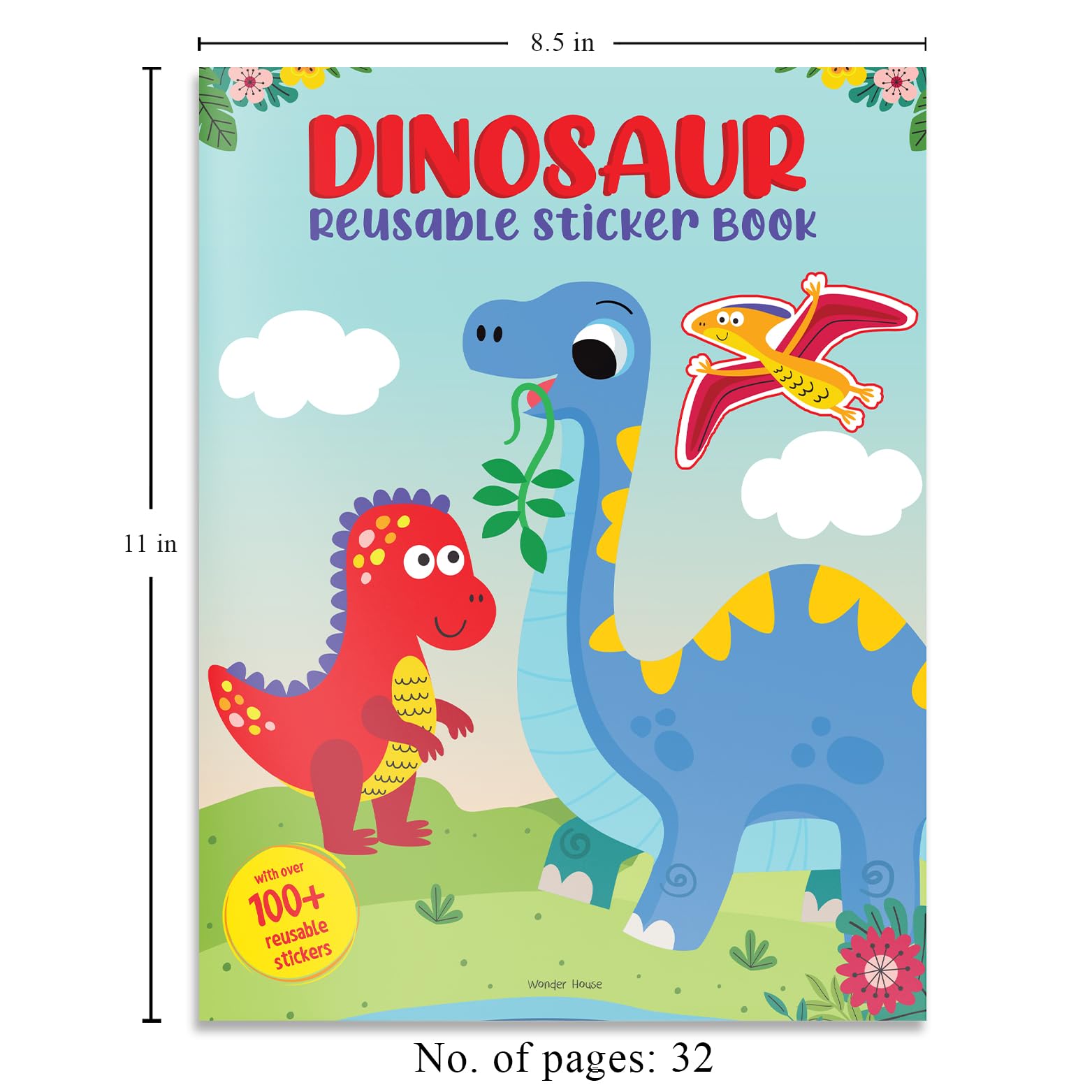Dinosaur World Reusable Sticker Book For Children 1