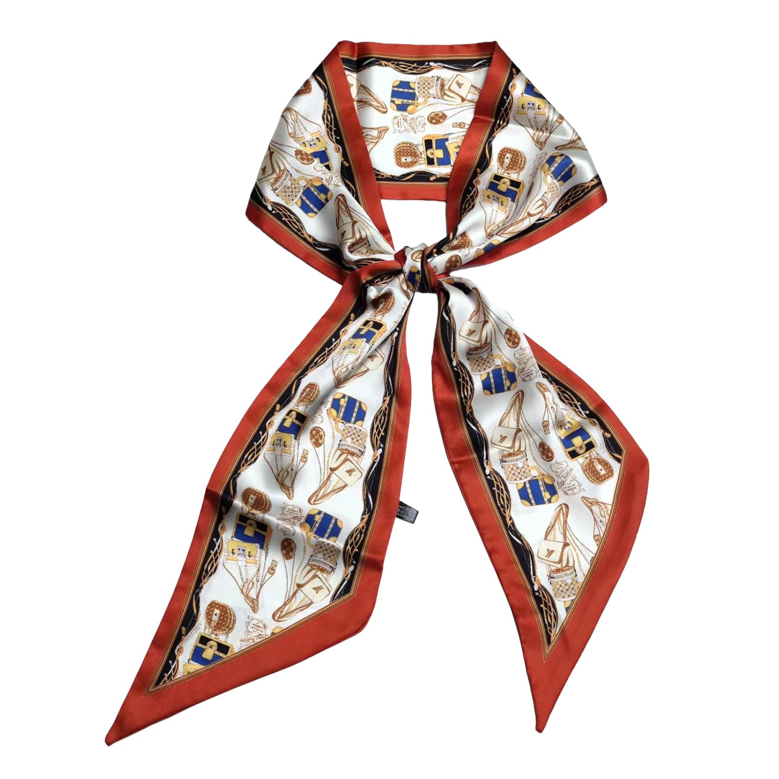 Head Hair Scarf for Women,Silky Long Headscarf Purse Bag Scarfs for Handbag Fashion Satin Neck Scarves Accessories