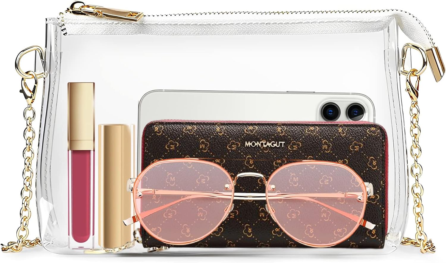 Stadium Approved Bags for Women -Shoulder Bags PVC Purse, Concert Bag