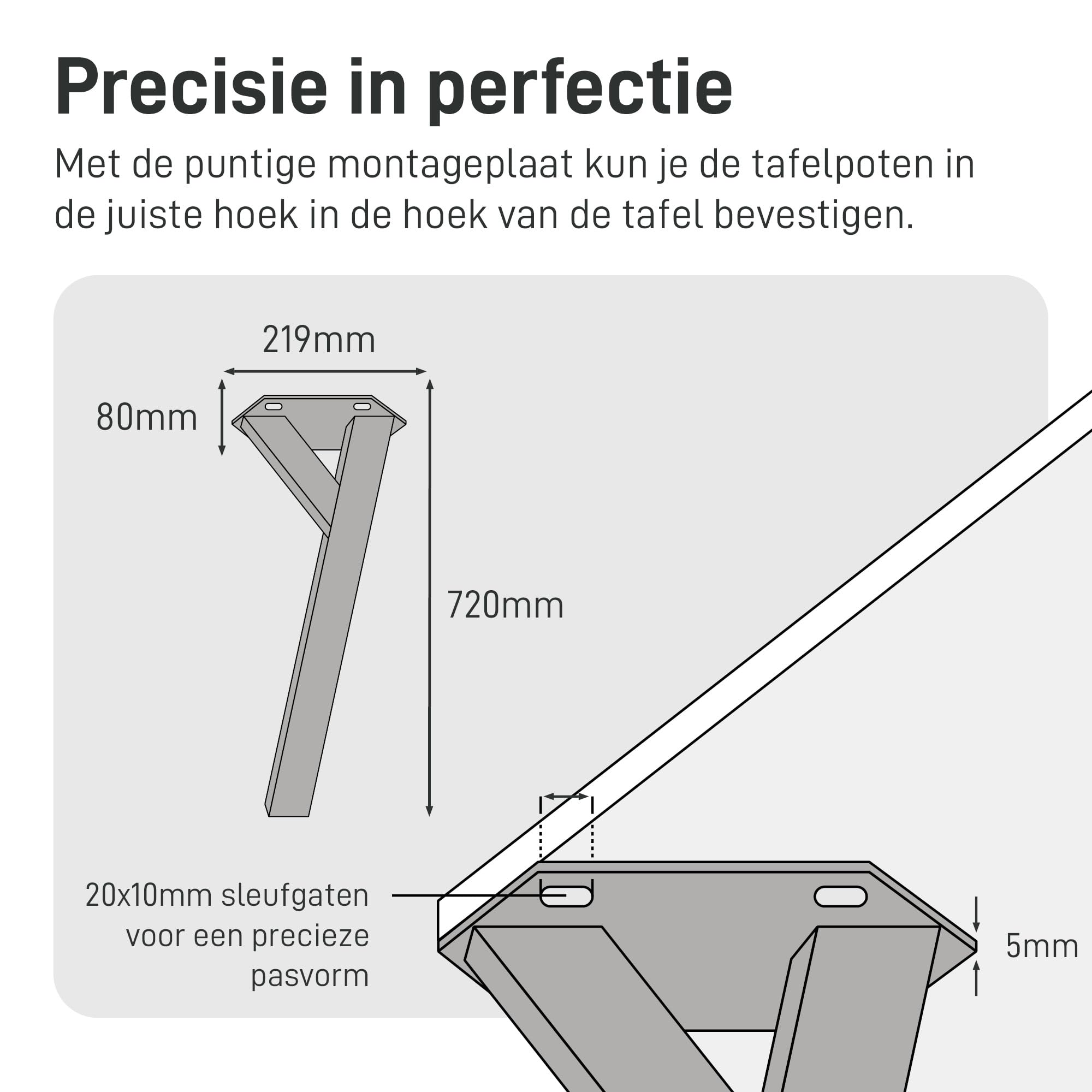 Stalen Tafelpoten Set Y-vorm Eettafel