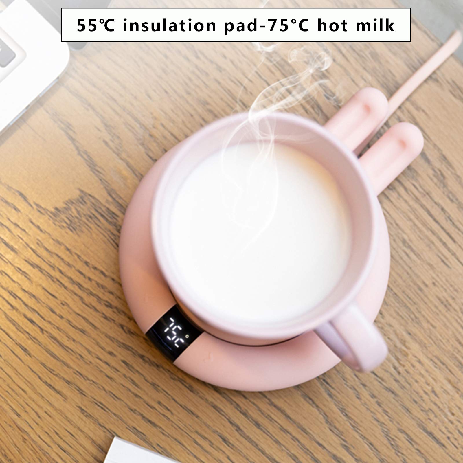 Réchauffeur Chauffe Tasse de Café Three Thermostat Settings de Tasse de Réchauffeur Soft Silicone - New & Improved Design pour Le Bureau/la Maison