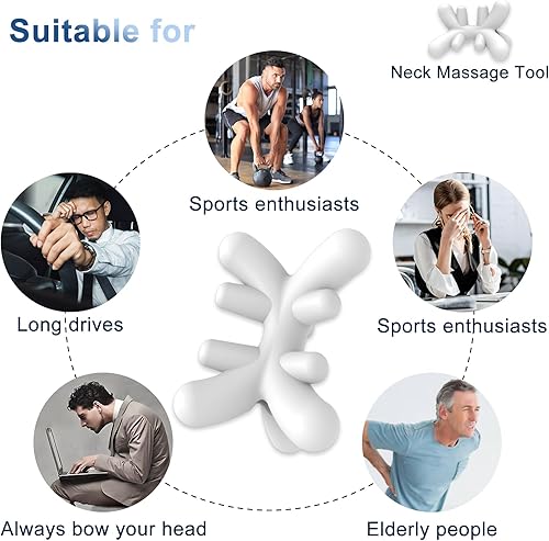 Miniatura 7 de Herramienta de liberación occipital, masajeador de punto de activación de cuello y hombro para aliviar el dolor de cabeza, dispositivo de punto de