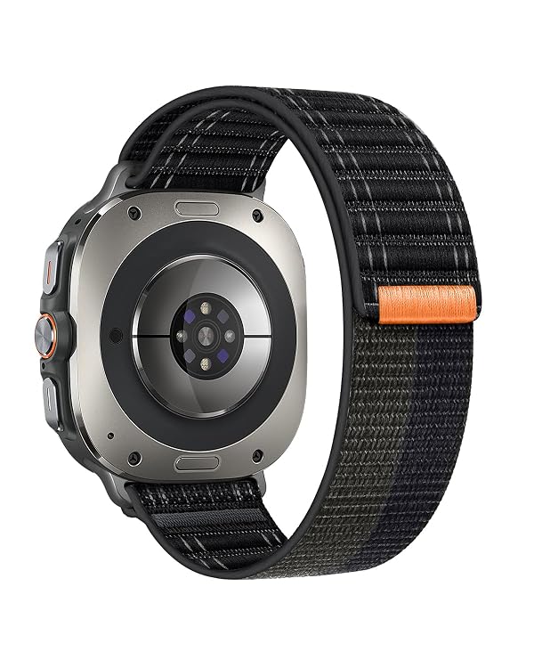 Fabric Bands Compatible with Samsung Galaxy Watch Ultra Bands 47mm,Nylon Sport Strap for Samsung Watch Ultra 47mm Band,Soft Woven Loop Band for Galaxy Ultra Watch Band for Men Women by BlackPro - Used condition - US$4.91