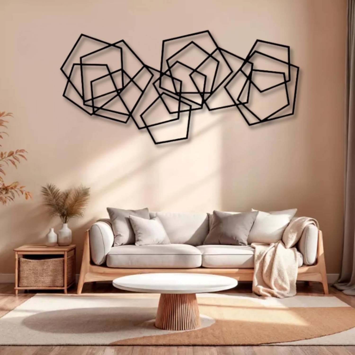 Amazon.com: Metal Geometric Home Wall Decor ，Contemporary Minimalist ... - Minimalist Metal Decor