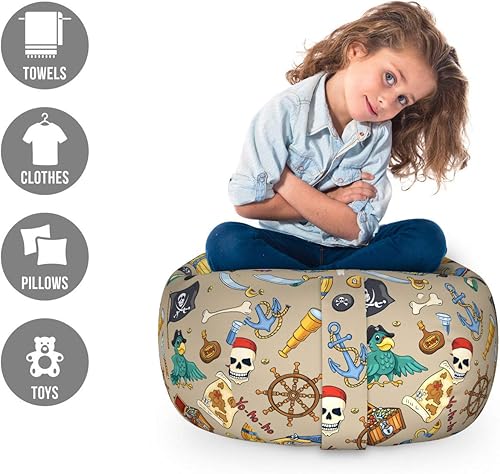 Miniatura 43 de Ambesonne Silla de almacenamiento de juguetes de galaxia, arte espacial de la galaxia, planetas del sistema solar, planetas, mercurio, urano,