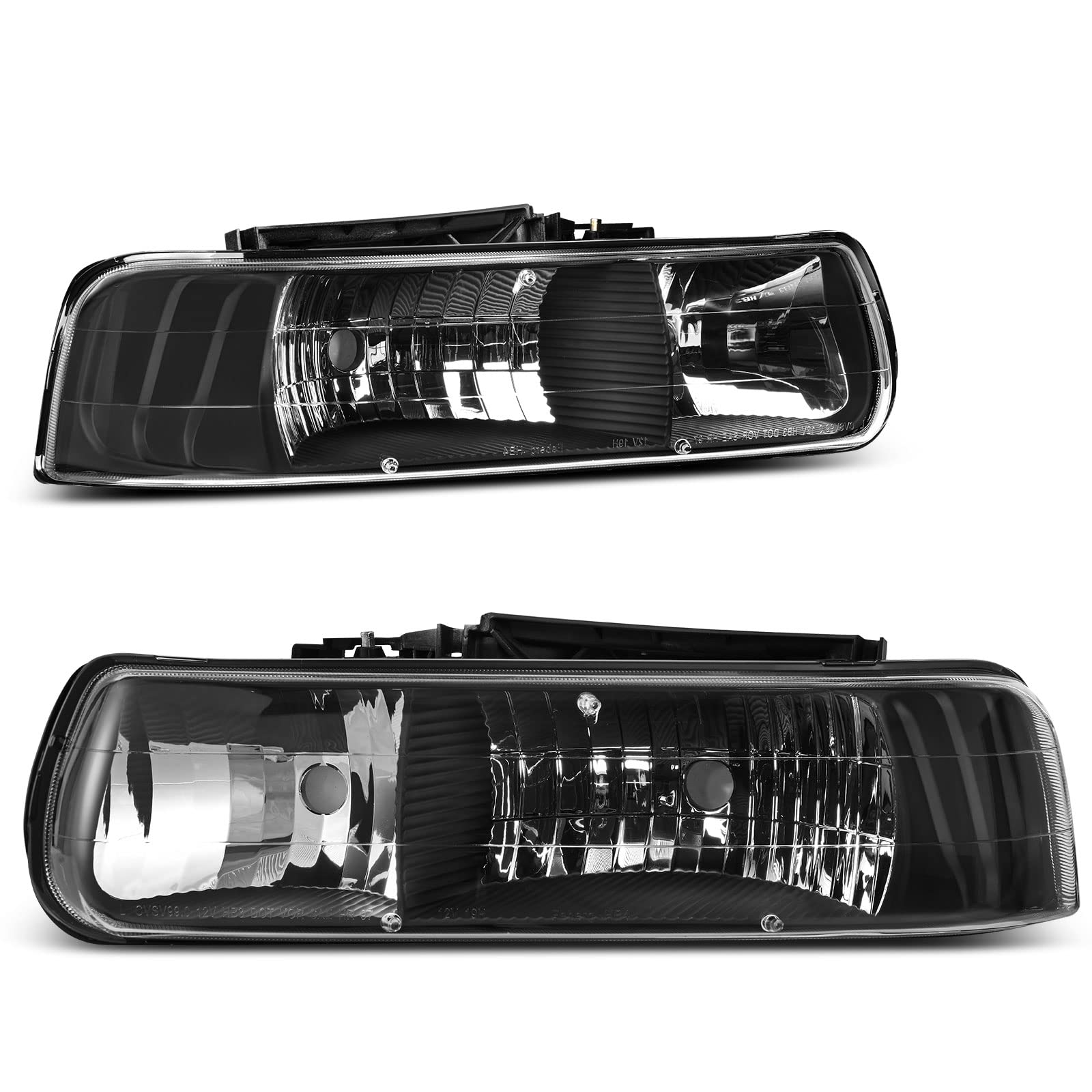 Photo 1 of AUTOSAVER88 Headlight Assembly without Bumper Lights Compatible with 1999-2002 Chevy