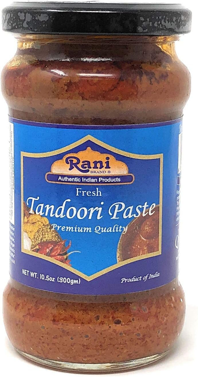 Rani Tandoori Paste (No Colors) 10.5oz (300g) Glass Jar ~ For Tandoori Chicken, Chicken Tikka, Paneer Tikka | All Natural | NON-GMO | Kosher | Vegan | Gluten Free | Indian Origin, Cooking Spice Paste
