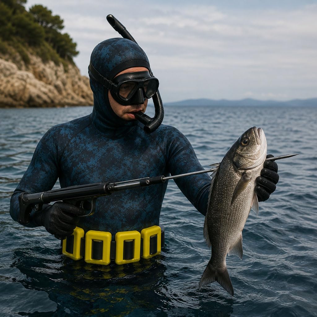 Plomb sub plastifié de 1 kg – lest sous-marin pour plongée, apnée et pêche en apnée, poids Sub ergonomique – Kit plomb sub de 1 à 6 kg fabriqué en Italie