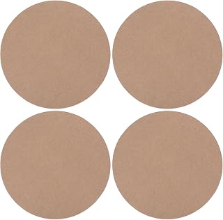 PATIKIL 8"" Round Pottery Wheel Bat, 4 Pcs Pottery Bats for Pottery Wheel 1/3 Thick Clay Throwing Bats, Brown