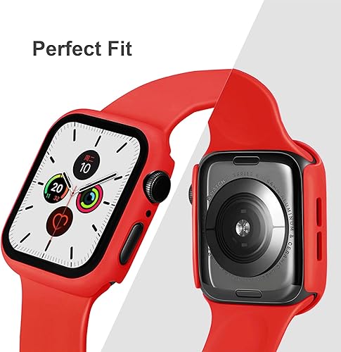 Vista 83 de Correa de silicona deportiva y funda con protector de pantalla para Apple Watch Series 11, Series 10, Series 9, Series 8, Series 7, Series 6 SE