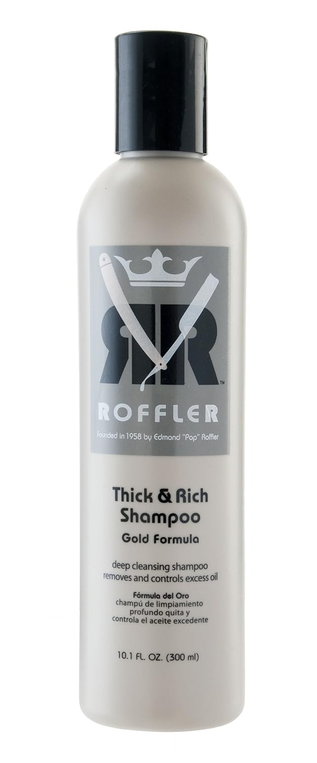 Roffler Thick and Rich Shampoo Gold Formula, 10.1 Fluid Ounce