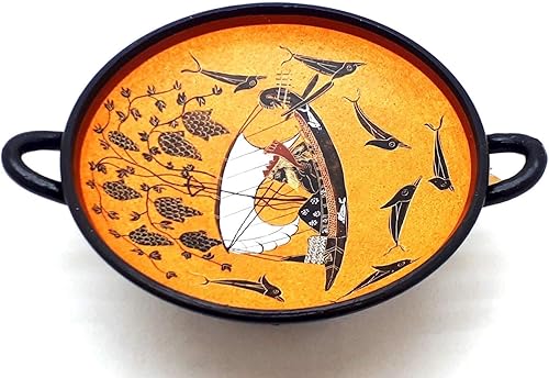Miniatura 2 de Copa Dios Dionisos Florero griego antiguo Cerámica Kylix Copy Museum Grecia