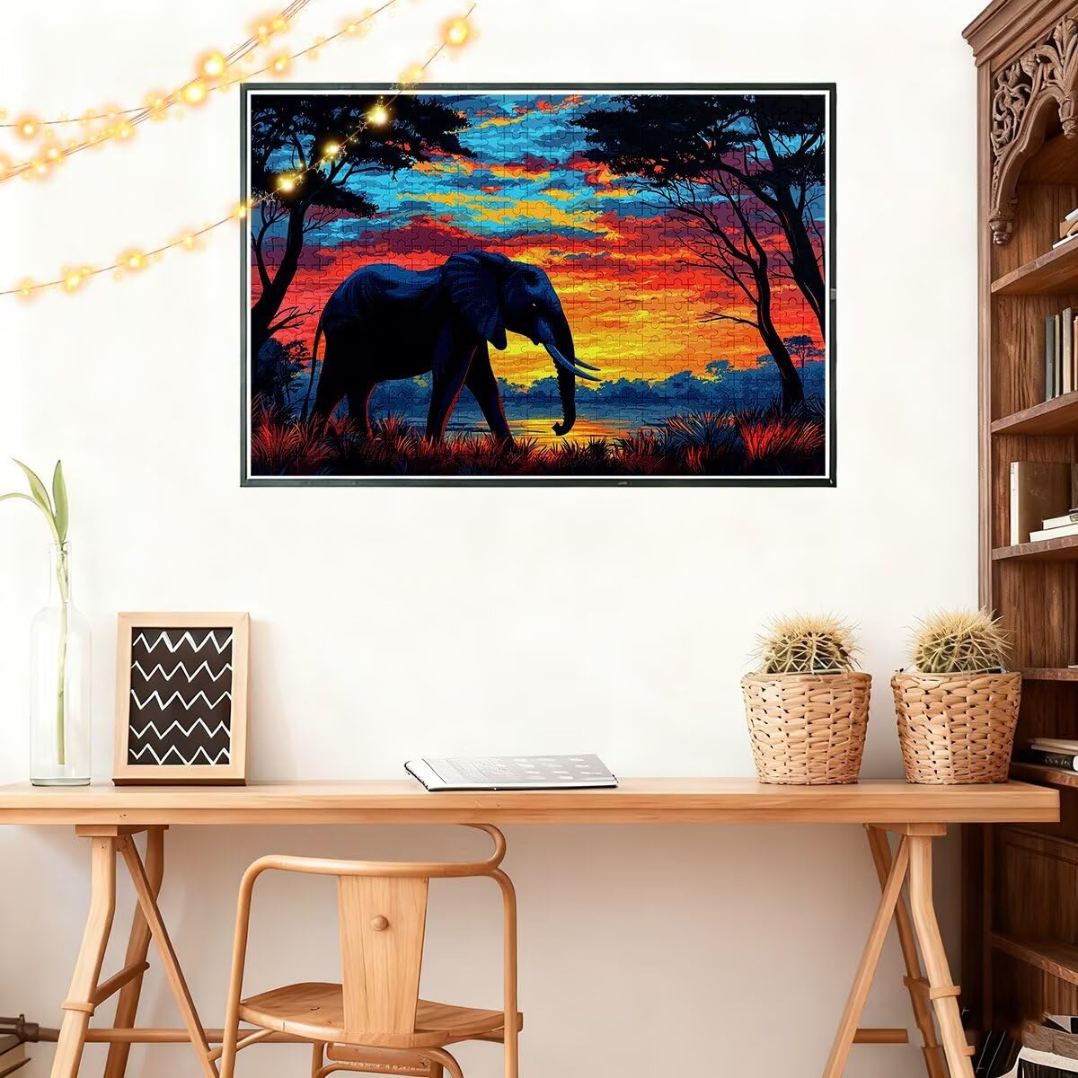 Puzzle dla dorosłych, 3000, słoń, 3000 sztuk, dla dorosłych, drewniane gry logiczne o zachodzie słońca, klasyczna, edukacyjna, wymagająca gra dla całej rodziny, dekompresja, prezenty dekoracyjne, 122