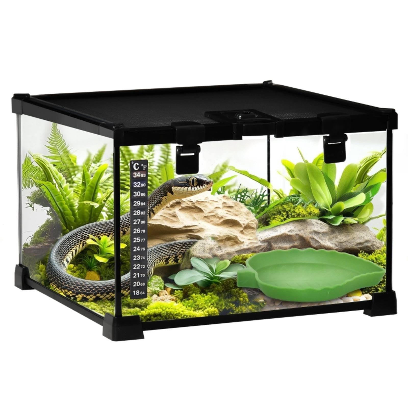 Reptilien Terrarium Glas Terrarium Glas Reptile Tank Vivarium Habitat Mit Belüftung
