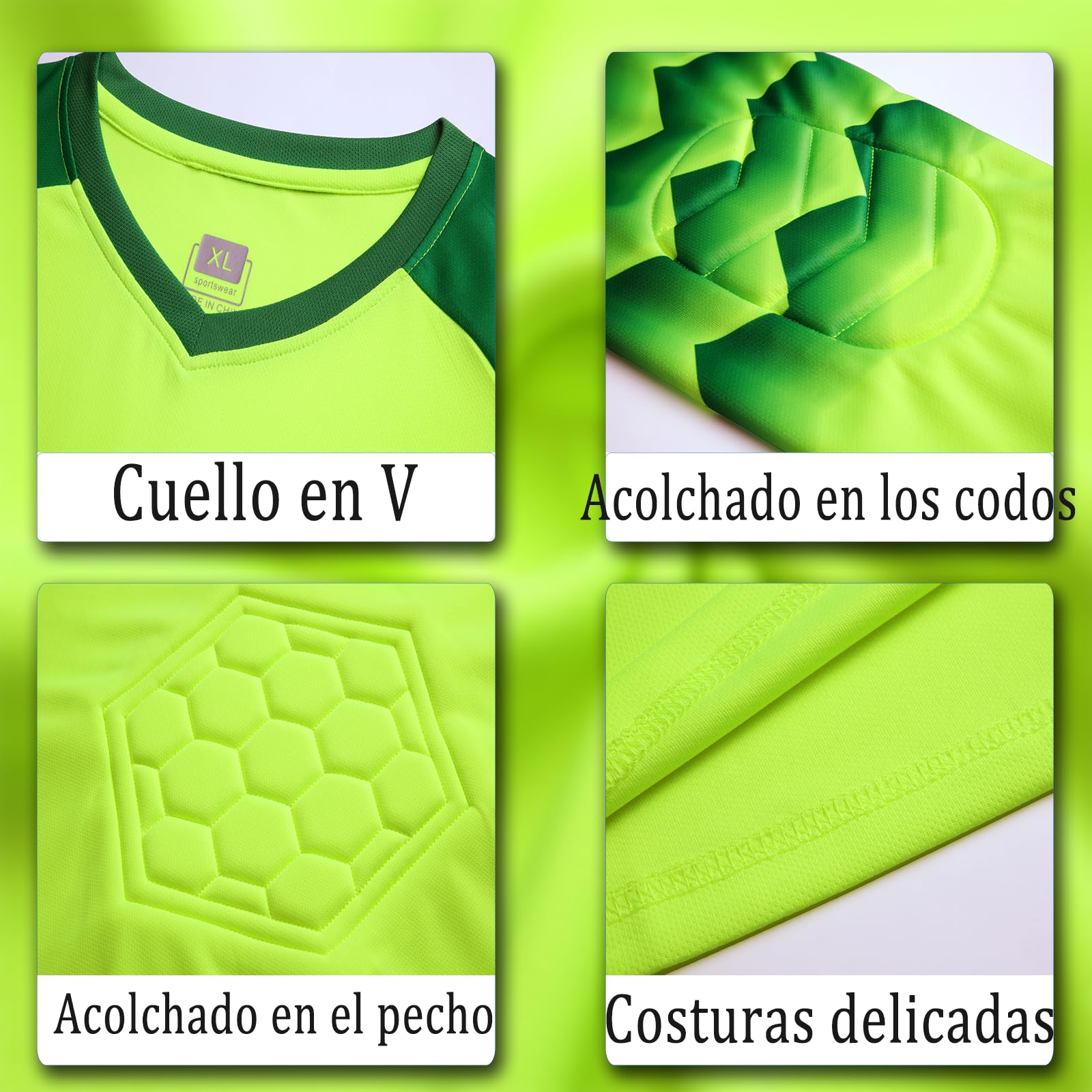OPUTWDF Equipacion Portero Niño Personalizada Conjunto Camiseta Portero Futbol Hombre con su Nombre Número Equipo Número