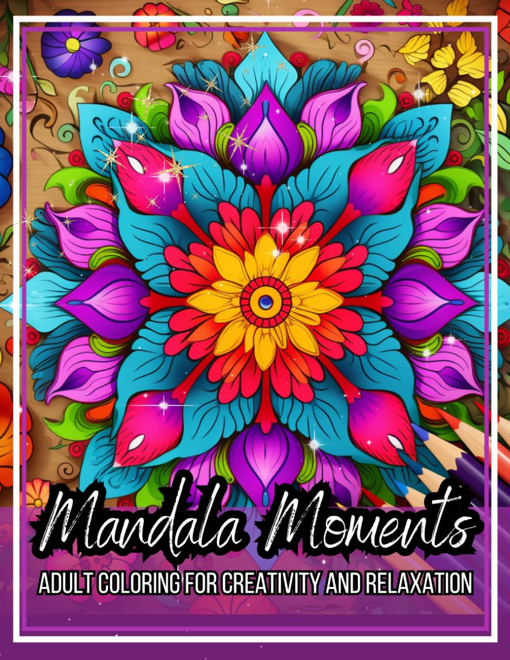 Mandala Moments Adult Coloring Book: Intricate Floral Mandalas for Mindfulness and Relaxation