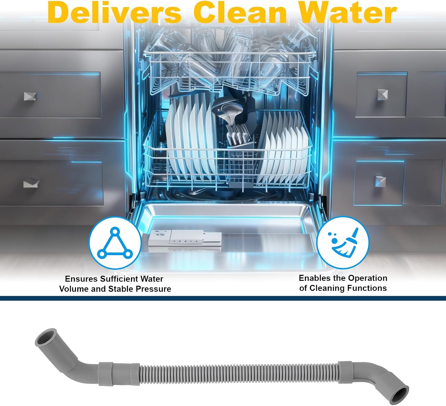 DD81-01502A Dishwasher Water Hose Replacement Compatible with Samsung Universal Dishwasher Inner