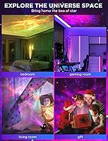 Vista 4 de Proyector de galaxia, proyector de estrellas con modos de nebulosa, proyector de astronauta espacial con control remoto, proyector de galaxia