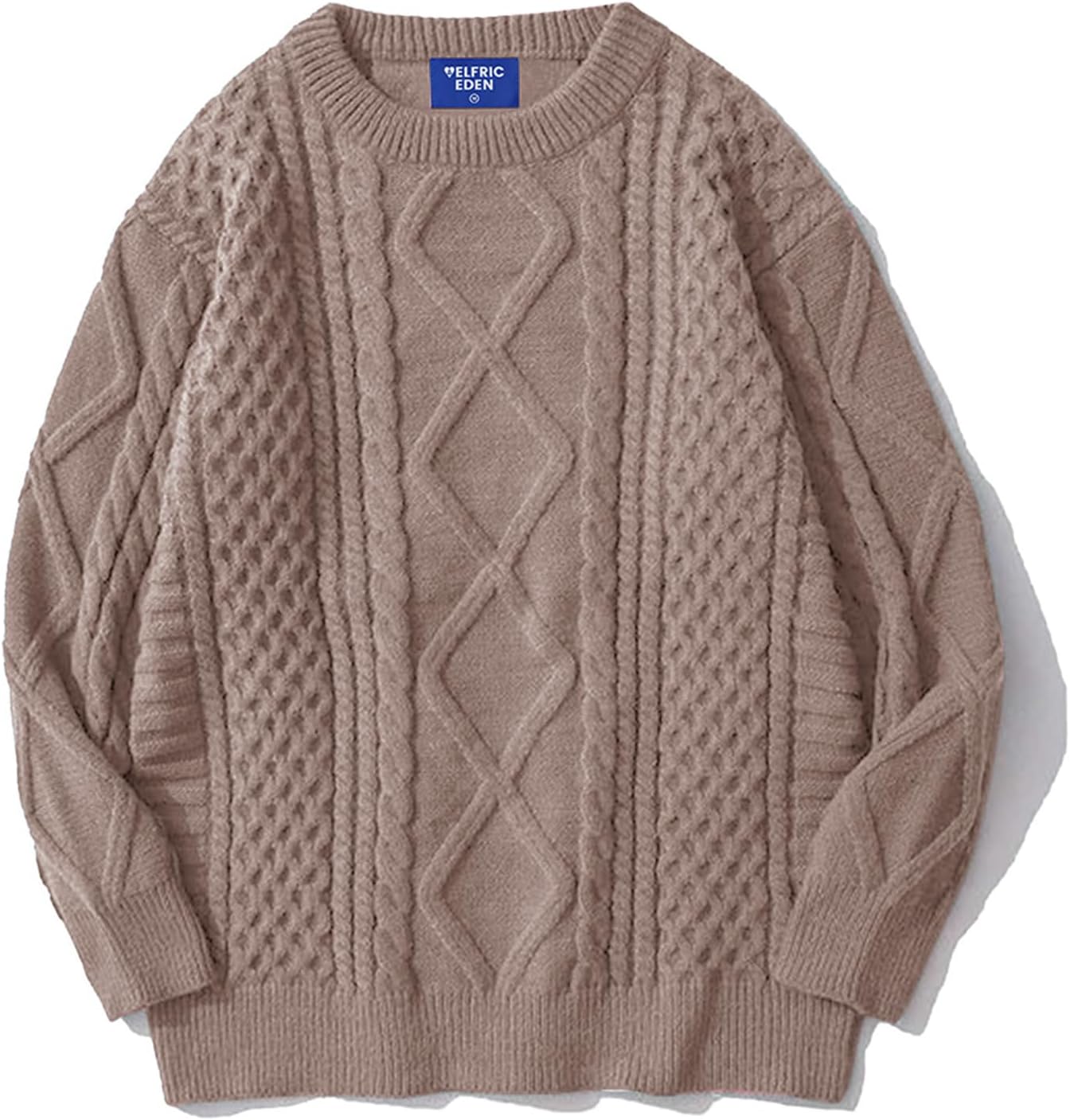 Aelfric Eden Cable Knit Sweater Men Oversized Rory Gilmore Crewneck Knitted Sweater Pullover 2024 Vintage Fall Sweaters Tops