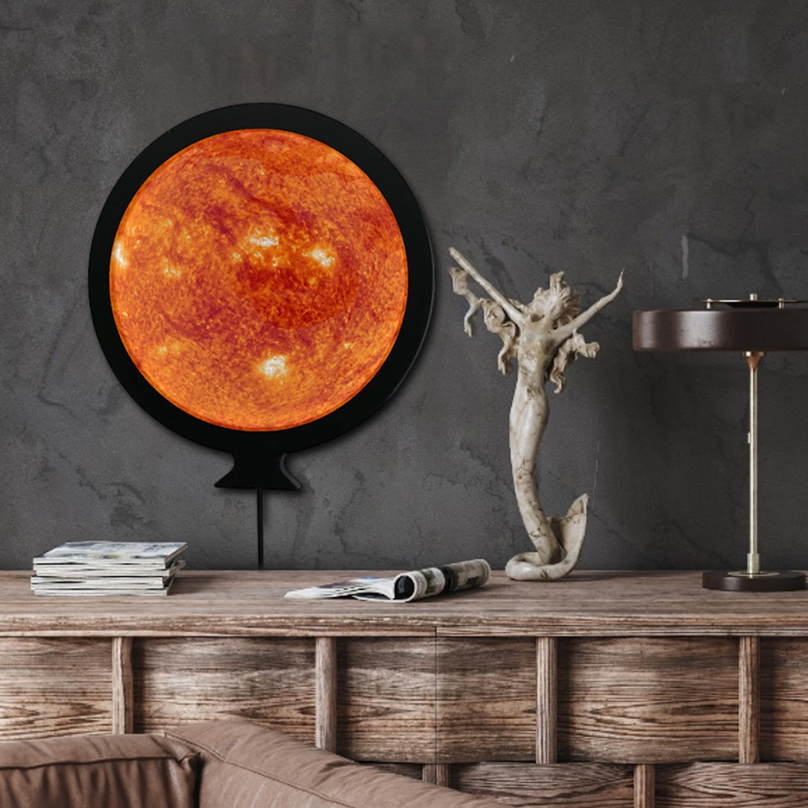 Generisch Spiegel Mit Beleuchtung LED-Nachtlampe und Wohndeko | Beleuchteter Kosmetikspiegel Für Schlafzimmer, Tisch, Schreibtisch, Arbeitsplatte, Badezimmer, Freundin, Ehefrau