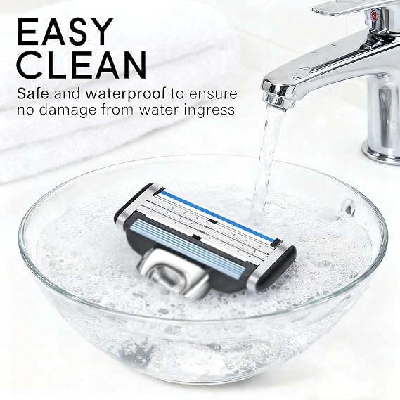 12PCS Razor Blade Refills, Compatible with Gillette Mach 3 Men's Razor, Double Lubrication Strip for Smooth Shaving