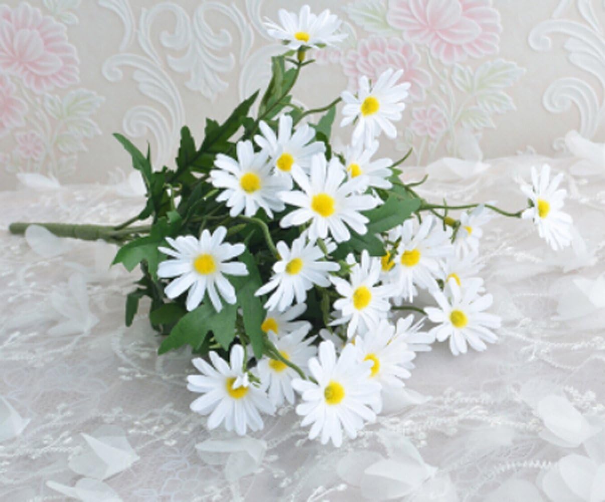 Top Estore Fake Daisy Flowers Atificial Silk Flowers Home/Party Decoration (Blue)