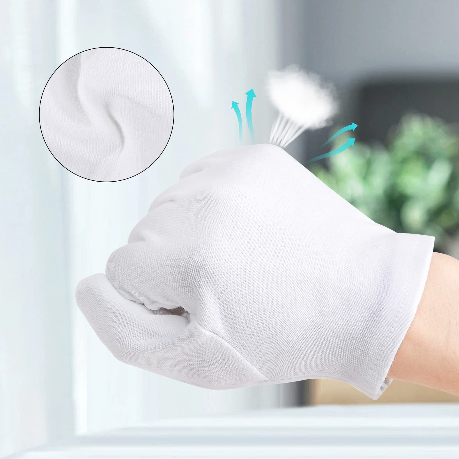 5 pares de guantes de fotos de archivo, guantes de trabajo pequeños blancos para manejar arte, trabajo, fotografía, hombres y mujeres, guantes de tela a granel para manejar joyas, películas