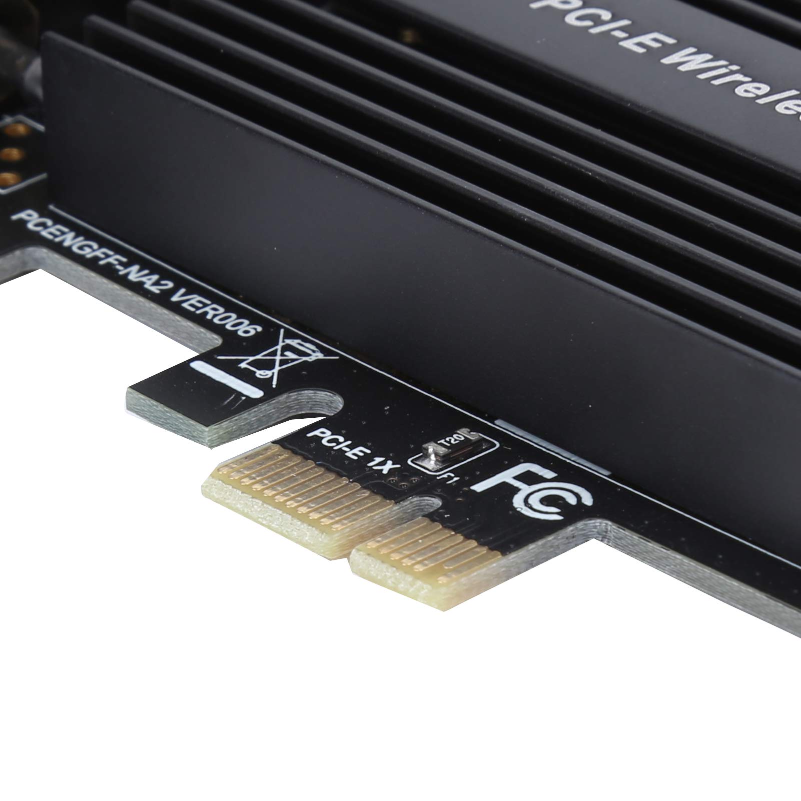 Sxhlseller Adaptateur WiFi 6 PCIe 3000 Mbps avec Bluetooth 5.0 |Carte Réseau de Bureau AX200 Pro Double Bande 2,4 G/5 GHz 802.11ax pour 10 64 Bits (Black)