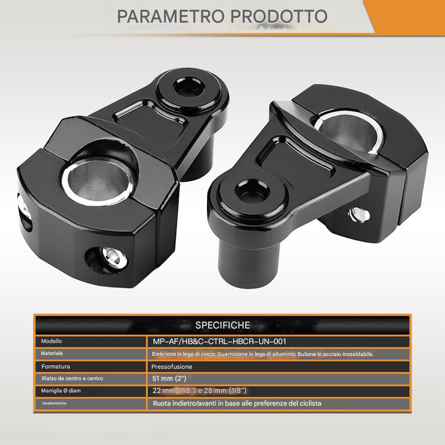 Generico Alza Manubrio Motocicletta | Rialzo con Morsetto Regolabile,Moto per Avventura Turismo Quad Tutto Stagione
